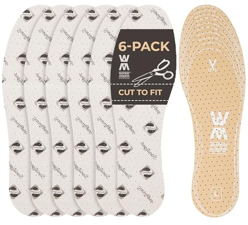 Skosulor för män och kvinnor - Sani Pro Set med 6 tjocka sulor Arbetsskor och stövlar Andningsbara inläggssulor för män och kvinnor med Desinficerande teknik Worker Walker - 36 EUR - 46 EUR