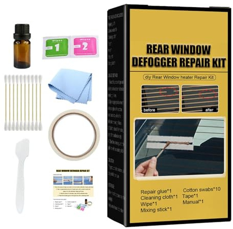 Tanxier Car Rear Window Defroster Repair Kit,Windshield Repair Kit,Fixes Scratched Broken Defroster Heater Grid Lines Quick Repair Kit