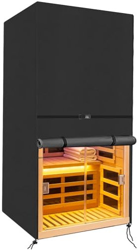 CATOTEL Cubierta de sauna, impermeable, de madera Oxford 420D, para una sola persona, protector de madera para interiores y exteriores, para sauna, para el hogar, sala de sauna (40 pulgadas de largo x
