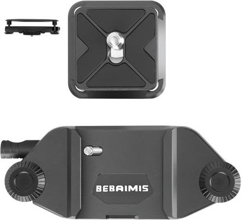Bebaimis B1 Clip pour appareil photo pour sac à dos, kit de clip à | Kit de clip pour appareil photo avec plaque de libération rapide, clip de sac à dos avec plaque pour sangle de sac à dos et