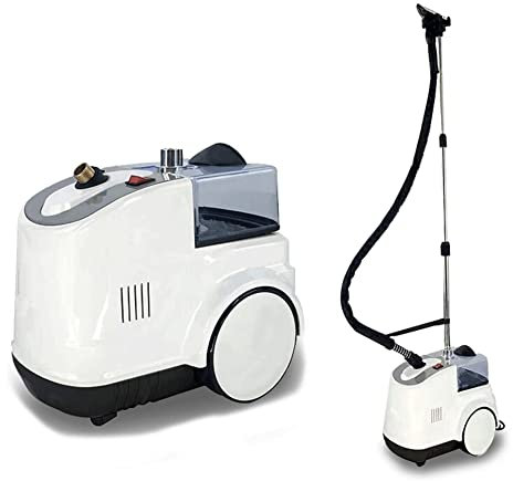 Vaporizador de ropa vertical de 2000 W, plancha de vapor profesional de alta resonal de alta resistencia para uso comercial y doméstico, 45 segundos de eliminación rápida de arrugas (blanco)