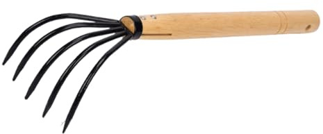 Sharplace Rastrillo de Garra de Acero de Alto Carbono para Jardín, Ideal para Aflojar El Suelo Y Desherbar.