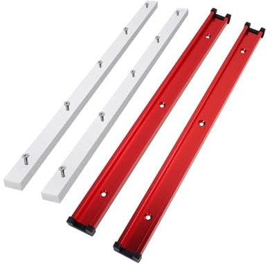 HKVTVCYPYA 1Set Table Saw Crosscut Sled Kit Set with 2xAluminum T-Track 2xMiter Bars for Woodworking DIY Tools(Red)
