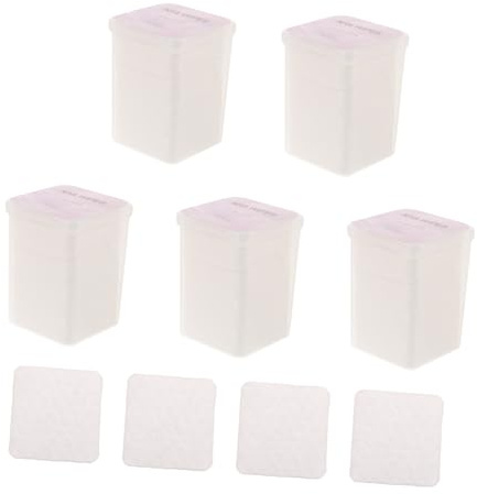 FRCOLOR 5 Boxen Boxen Gel Nagellack Entferner Tücher Lint Baumwolle Reinigungspads Sanft Saugfähig Nagelpflege Entferner Pads für Gel Polish Entfernen