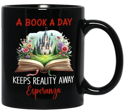 Tazze Da Caffè A Book A Day Keeps Reality Away Tazzine Da Caffè,Particolari,Divertenti,Tazza In Ceramica Per Uomo Caffè E Tè Ufficio 330Ml