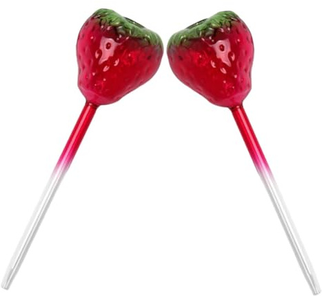 HANABASS 2pièces Globes Arrosage Automatique Verre pour Plantes Intérieures Et Extérieures Lot Forme De Fraise