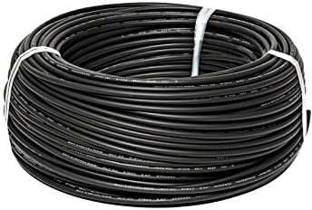 TCVCTNMZTX Câble solaire de 20m 6mm2 rouge ou noir Pv Conducteur cuivre en fil câble XLPE Gaine Tuv Certification Fil électrique(Black,10M_AWG11-4MM2)