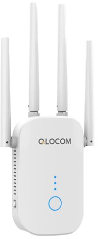 QLOCOM 1200Mbit/s Dualband Repeater 2.4Ghz+5G Signalverstärker Abdeckung bis zu 200m² xndghreuyas
