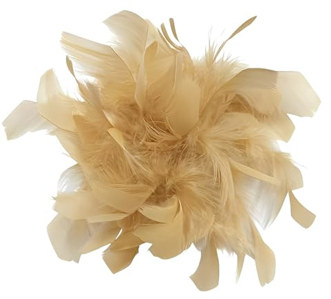 Elegante broche de flores de plumas, pin de solapa grande de 20 cm para mujeres y hombres, ramillete de tela para fiesta de boda, chal floral dramático, traje de vestir, accesorios de ropa, regalo de