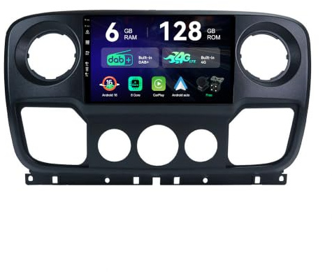 [6G+128G | Intégré Dab+ 4G] - MSD Autoradio pour Renault Master/Opel Movano/Nissan NV400 2010-2021 | Android 15 GPS Radio | Carplay Android Auto Volant DSP | Caméra MIC | Octa-Core 2 Din 10.1 Pouce