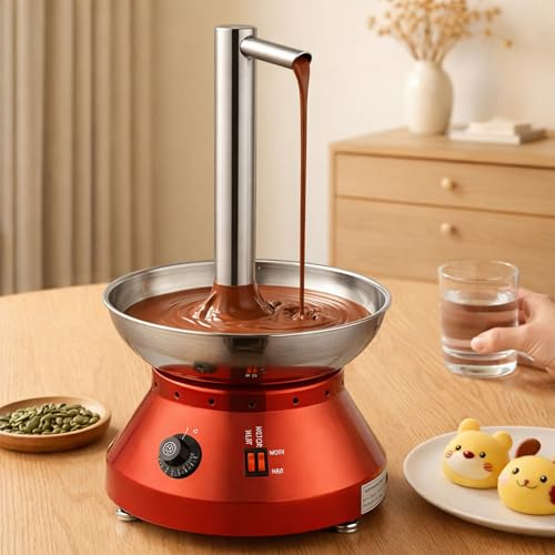 Fontana elettrica per fonduta di cioccolato, in acciaio inox, ideale per matrimoni e feste
