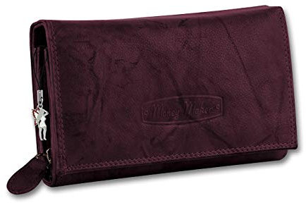 imppac Money Maker Damen Geldbörse Kellnerbörse Leder rotbraun 15.5x3x9.5cm D2OPJ704D EIN schönes Geschenk zu Weihnachten, Geburtstag, Valentinstag für die Frau