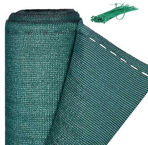 Relaxdays insynsskydd för staket, väderbeständigt vindskydd, balkongskydd, UV-stabiliserad väv, 1,5 x 25 m, grön