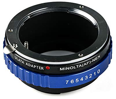 Objektiv Adapterring für Minolta AF/Sony A-Mount Objektiv auf NEX Kamera Kompatibel mit Sony Alpha NEX E-Mount Kameras NEX-5 NEX-6 NEX-7 NEX-C3 NEX-F3 A6000 A6500, MAF-NEX Blau