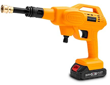 Idropulitrice Cordless 21V, Idropulitrice Ad Alta Pressione Autoadescante 3000Mah Alimentata A Batteria Ricaricabile Per Lavare Auto/Innaffiare Fiori/Pulizia Pavimenti