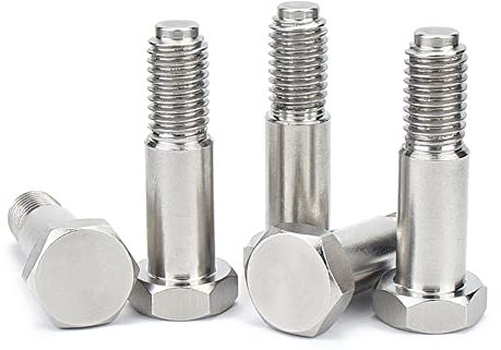 φ13 mm × M12 × 23 mm – 2 Außensechskant-Schulterschrauben aus Edelstahl 304, aufgebohrtes Loch, Schulterdurchmesser 13 mm, Schulterlänge 23 mm, Gewindegröße M12–1,75 mm