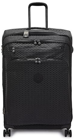 Kipling NEW YOURI SPIN L Großer, erweiterbarer Spinner, aufrecht, Signature Emb (Schwarz)