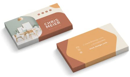 Visitenkarten personalisiert | Designer | 2-seitig | Querformat | Menge + Papier zur Auswahl | selbst gestalten | hochwertiger Druck | 350 g Qualitätsdruck (1000 Stück)