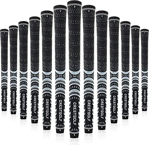 Legux 13 Stück Golfgriffe, Golfschläger-Griffe Carbon Garn Schnur Golf Holz Eisen Griffe Golfschläger Schwarz Standard
