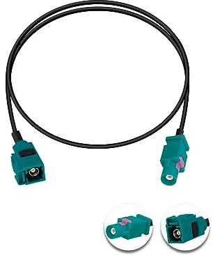 Vecys Fakra Z Cavo Fakra Z Maschio a Fakra Z Femmina RF Cavo Coassiale 20in/50cm Fakra Z Femmina a Maschio Veicolo Antenna Cavi di Prolunga RG174 per Auto Stereo GPS Navigazione