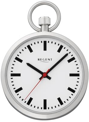 Regent Taschenuhr Stahl ⌀ 43mm Quarzwerk Flaches Mineralglas P-776