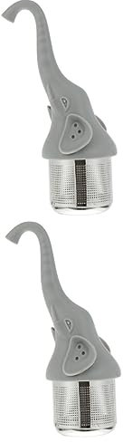 IMIKEYA 2pcs Unique Elephant Tea Strainer Stainless Steel Loose Tea Infuser Filter Maker