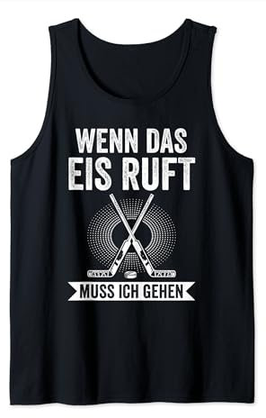 Herren Wenn das Eis ruft Stockschießen Eisstock Tank Top
