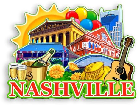 Quwsne Kühlschrankmagnet Nashville Tennessee USA, Kühlschrankmagnet, Stadt, Reise, Souvenirs, Touristengeschenke, 3D, klassische Sehenswürdigkeiten, handgefertigt, Handwerk, Heimdekoration -1152