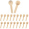 Lot de 20 Cuillères Rondes en Bois - Cuillères à Sel,Cuillères à Épices pour Petits Pots de Confiture,Petite Cuillere en Bois,Petite Cuillère,Sucre,Miel,Café,Thé - Durable et Polyvalent