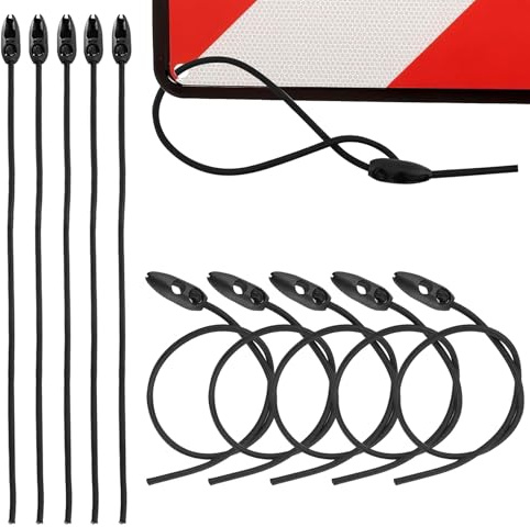 KHDULQ 10 Cavi Corde Elastiche con Gancio Elastici per Il Cartello Carichi Elastici Ganci di Fissaggio 50 cm Elastico Regolabile Cinghie di Fissaggio Corda Elastica per Teloni Tenditore