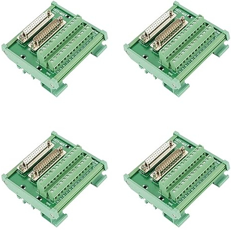 Lbvzxkad 4X Scheda di Breakout del Connettore/Femmina del Modulo di Interfaccia Guida DIN DB25