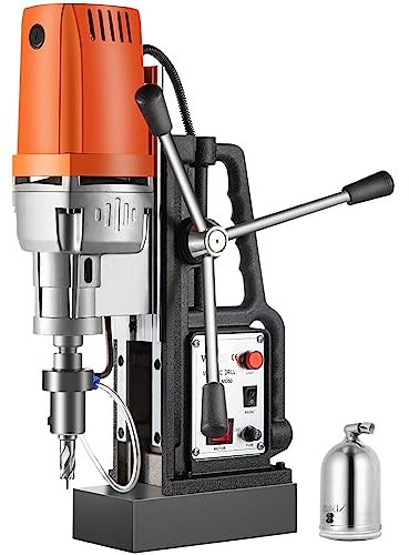MD50 50mm Kit trapano a colonna magnetico 1680W Trapano elettrico da banco 2900LBS Magnet Force con punte da taglio anulari HSS, Potente ed efficiente(MD50)