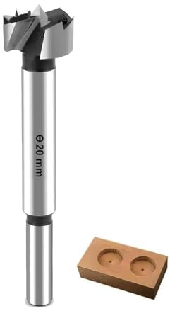 GLRYD Forstnerbohrer für Holz Ø 20mm, 8mm Schaft, Holzbohrer aus HRC50-Hochleistungs-Kohlenstoffstahl Wellenförmige Schneidkanten, Extrem Scharf, Präzise Zentrierung, für Hartholz,Faserplatten