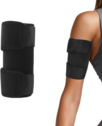 ZXNJA Tutore per la parte superiore del braccio, compressione della parte superiore del braccio, bendaggio per tendinite bicipiti, polsino a compressione, fascia per gomito regolabile, fascia per