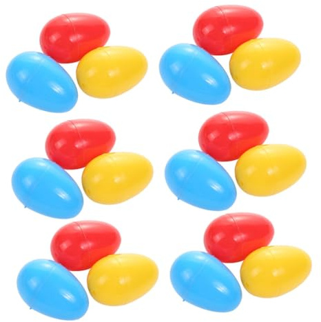 Didiseaon 50 piezas Huevos de Pascua Rellenables Cajas Forma de Huevo Creativas para Decoración de Pascua Colores Aleatorios para Dulces y Color Aleatorio Color Aleatorio