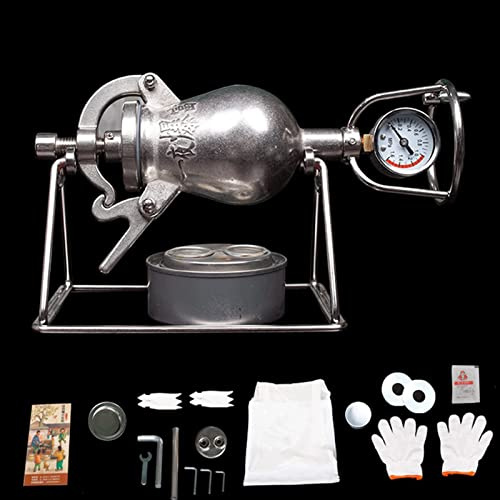 KRXSOBNV, Máquina de palomitas de maíz manual de 230ml, Mini Máquina de palomitas de asar profesional de acero inoxidable for diversión de fiesta de reunión familiar,Máquina de palomitas