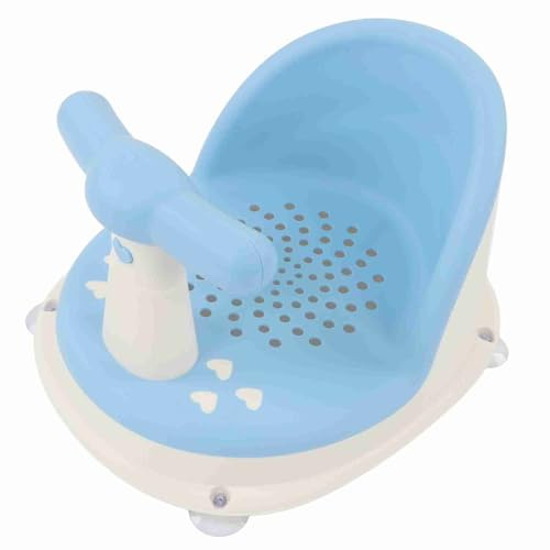 Hamwesh Asiento de Baño para Bebés, Asiento de Bañera Infantil No Deslizante Plegable con Tazas de Succión para Niños Pequeños de 1 a 3 Años Silla de Baño Ligero de Viaje para Bebés Empáter de