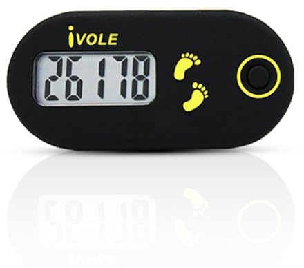 Zanthicia Ivole Digital Step Pedometer Plastic Portable Walking Distance Clamp Counter LCD Display Fitness Counting Men Women