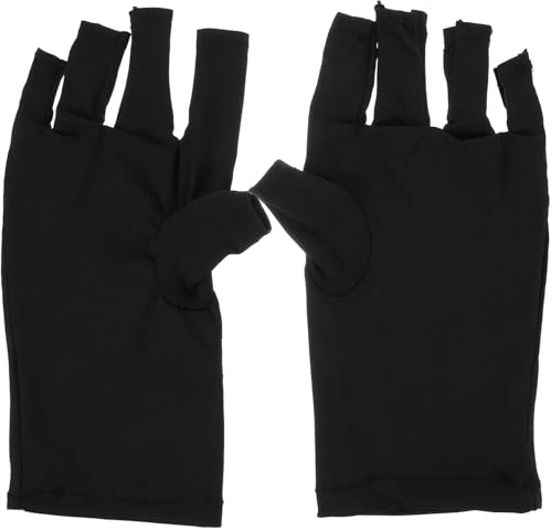BESPORTBLE 2pairs Manicure Gloves Nail Protection Gel Gloves for Gel Nail Manicures UV Blocking for Art Workshops
