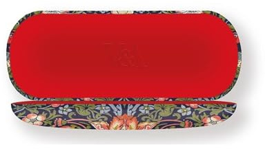 Museums & Galleries Hard Shell Glasses Case - William Morris Strawberry Thief Design - Luxury Reading Accessory