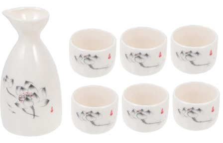 TOYANDONA Portabicchieri in Ceramica Giapponese per Sake Contenitore e Tazzine Bianche Design Liscio e Sicuro per Casa e Ristoranti