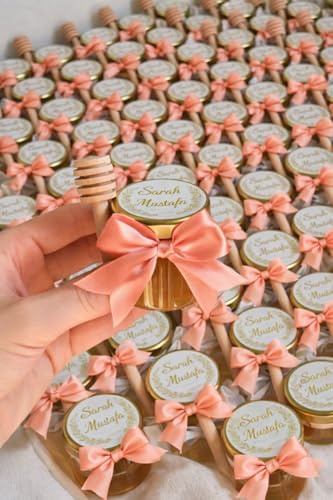 Pots de Miel Personnalisés – Cadeaux Invités – Prénom, Date & Thème au Choix – Miel Artisanal 100% Naturel – cadeaux personnalisés (Lot de 8)