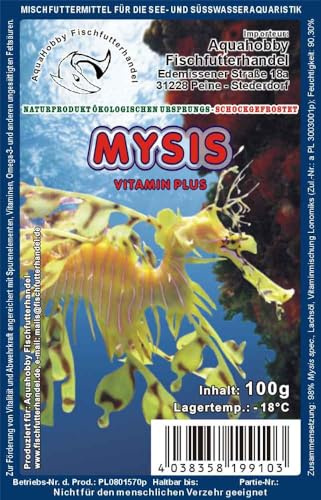 Mysis 100 g Frostfutter Blister – Hochwertiges Zierfischfutter für Süß- & Meerwasser | Proteinreiches Frostfutter für Fische, Garnelen & Wirbellose (20x100Gr)