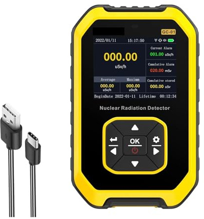 Rilevatore di gas, Rilevatore di radiazioni GM Contatore Geiger, Dosimetro di radiazioni sensibile Monitor radioattivo Β Gamma X Livello CPM con allarme
