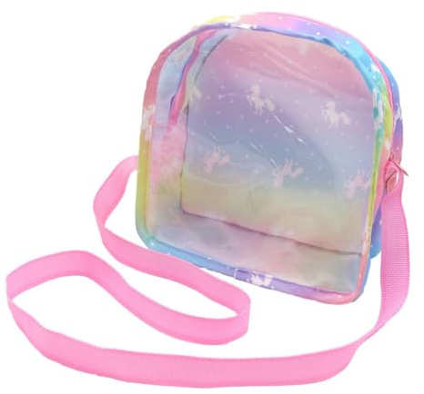 Gogogmee Multifunktionale Puppenflaschentasche Transparent Klein mit Tragegurt Aufbewahrungstasche für Puppenzubehör und Tragbare Handtasche für Robustes Puppenzubehör