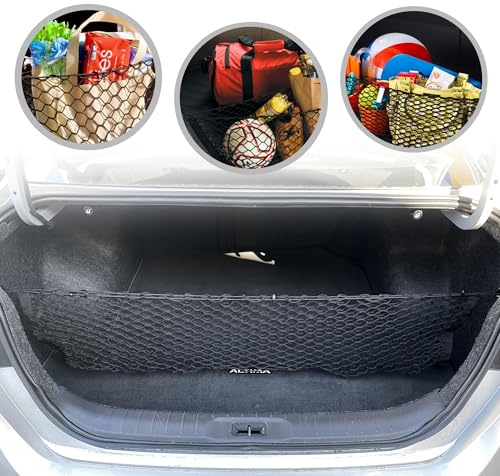 Envelope Style Automotive Elastic Trunk Mesh Cargo Net for Nissan Altima S SV SL 2013-2025 - Premium Trunk Organizers and Storage - Luggage Net for SUV - Best Car Organizer for Nissan Altima