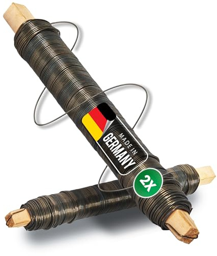Novatool 2x Wickeldraht I geglüht I 0,65 mm I Drahtrolle I Basteldraht Metalldraht Blumenbindedraht Bindedraht Biegedraht Pflanzendraht rostfrei Dekoband