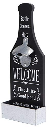 Cabilock Wooden Bottle Opener Wall Hanging Vintage Decorative Beer Bottle Opener for Home Bar Pub
