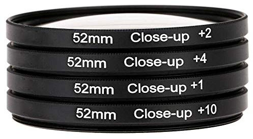 Yangers dslr camera close up macro lens filter kit set (+1,+2,+4,+10 magnification) with storage bag for Canon, Nikon, Sony, Pentax DSLR and Mirrorless camera (52mm)