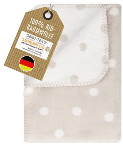 kids&me kuschelige Baumwolldecke für Babys - Kuscheldecken aus 100% Bio-Baumwolle mit ÖKOTEX Zertifikat